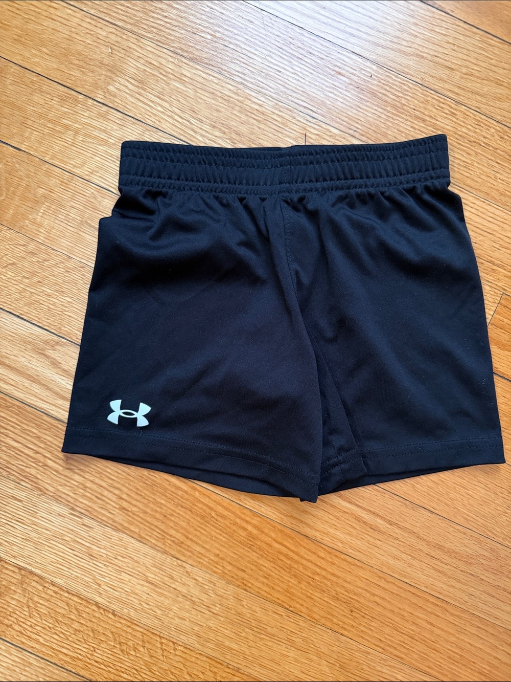 Under Armour Black Athletic Shorts with White Logo